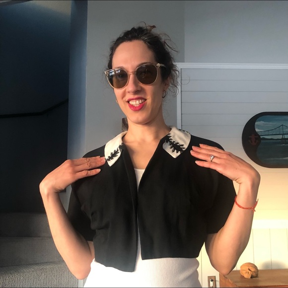 Autentic Vintage 1960’s Wiggle Linen B/W 8-10 - Picture 2 of 11